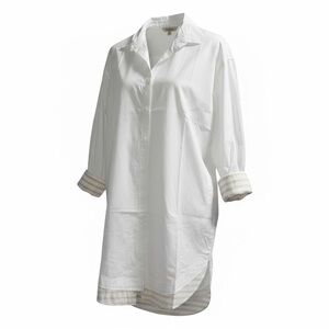 Anthropologie White Button-Up Dress